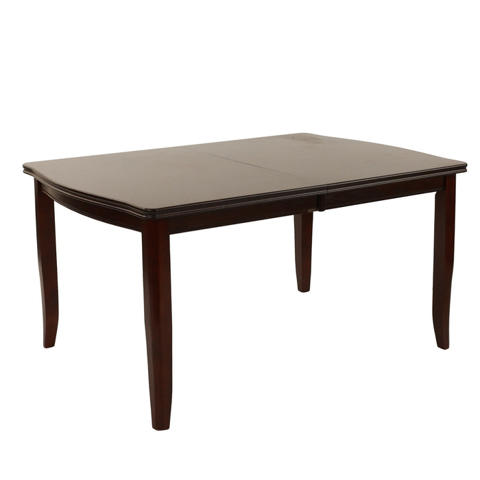 Dining Table With Built In Butterfly Leaf, Rectangle Shape, Extendable - Espresso