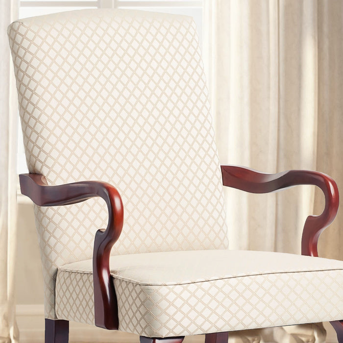 Delaney - Elegant Gooseneck Arm Chair With High Back