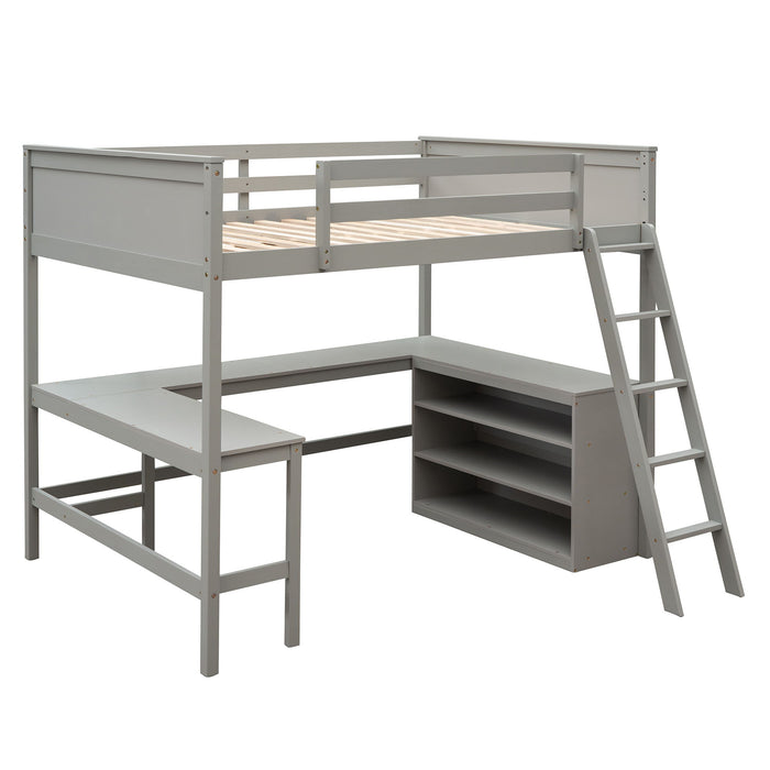 Loft Bed With Shelves With Desk