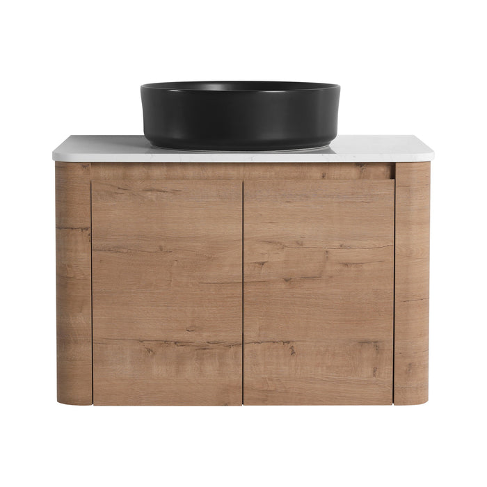 Wall Mounted Bathroom Vanity & Art Sink & 1 Soft Close Door