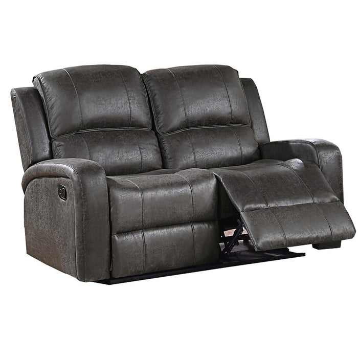 Manual Reclining Loveseat With Horizontal And Vertical Tufting