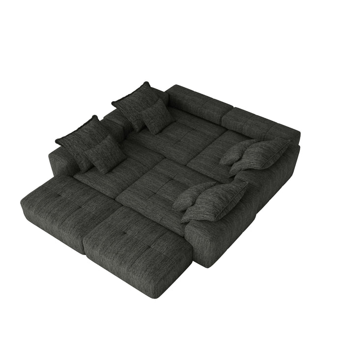 Modern Oversized Diy Combination, Modular Sectional Sofa With Pillows