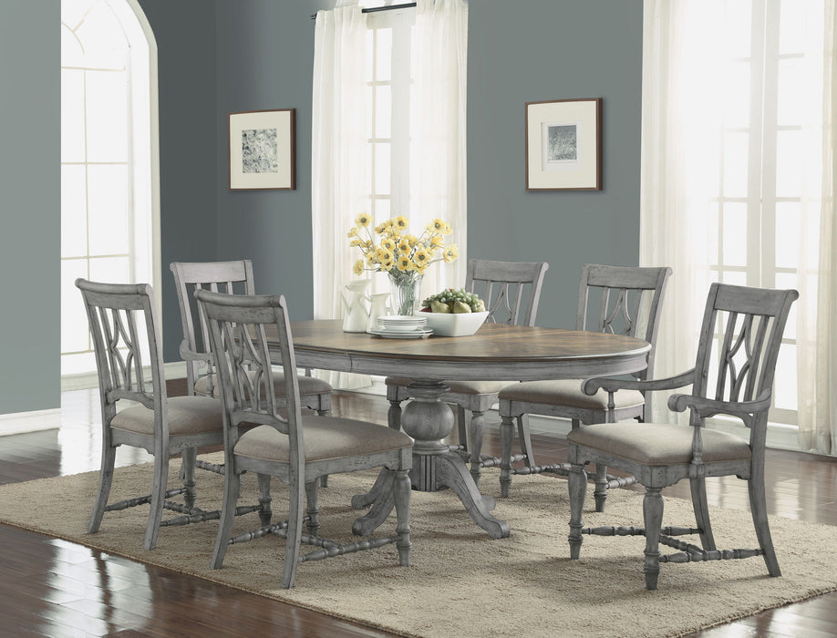 Plymouth - Upholstered Arm Dining Chair (Set of 2) - Gray