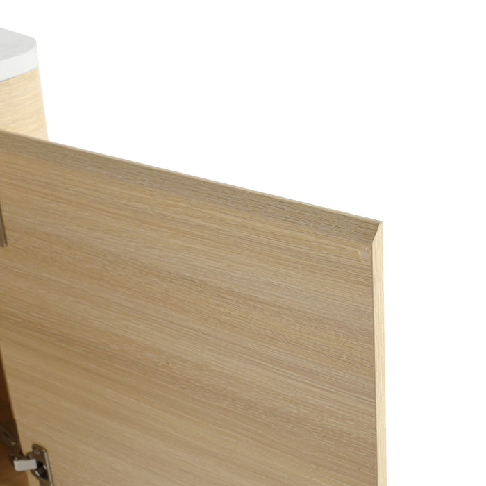 Mounted Bathroom Vanity & Art Sink & 2 Soft Close Doors