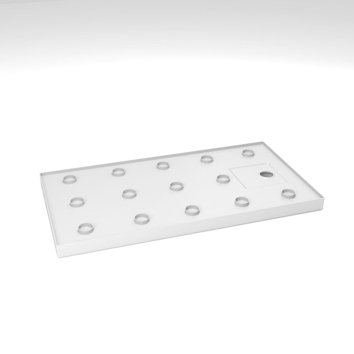 Shower Base Drain With Single Threshold Design