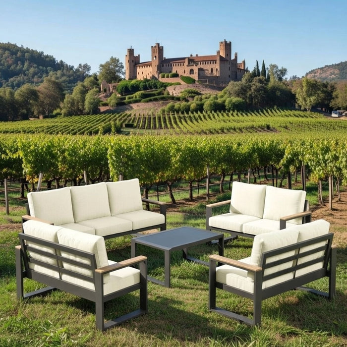 Modern Outdoor Sofa Set With Coffee Table