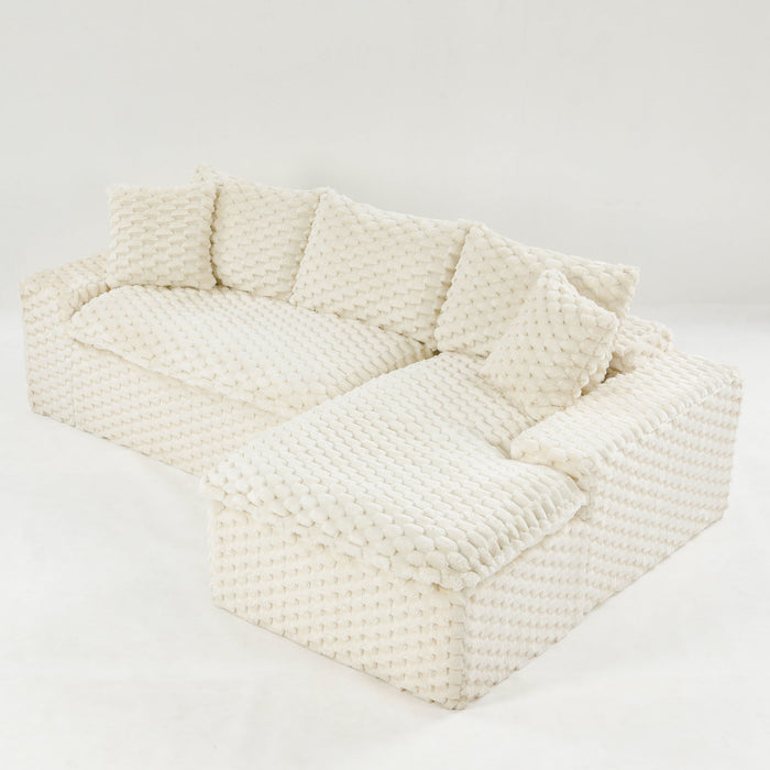 Modular Sofa, Convertible Twin Seat With Chaise Lounge