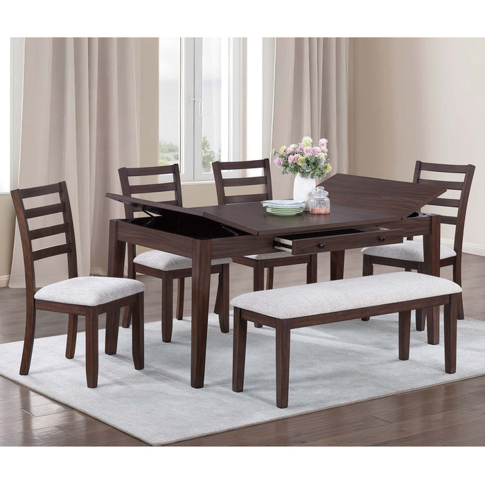 Ladder Back Design Dining Chairs (Set of 2) - Walnut