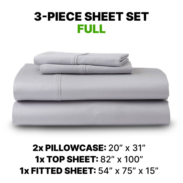 Sheet Set Luxurious Supima Cotton, Wrinkle Resistant, Breathable, With 2 Ghostgrip Band