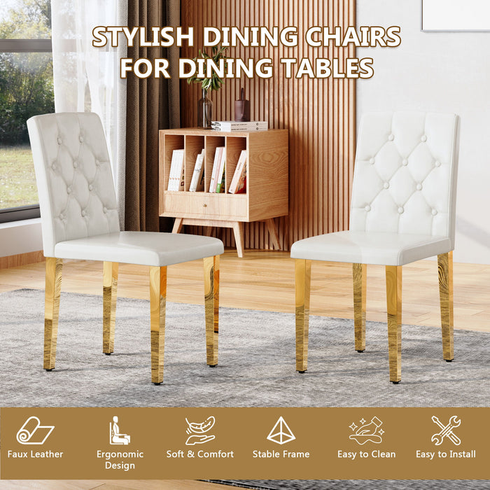 Dining Chairs With Ergonomic Buckle Backrest Comfort