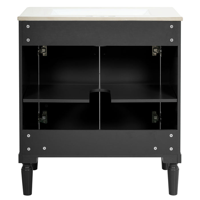 Bathroom Vanity Cabinet With Sink, Soft Close Doors, Storage Cabinet
