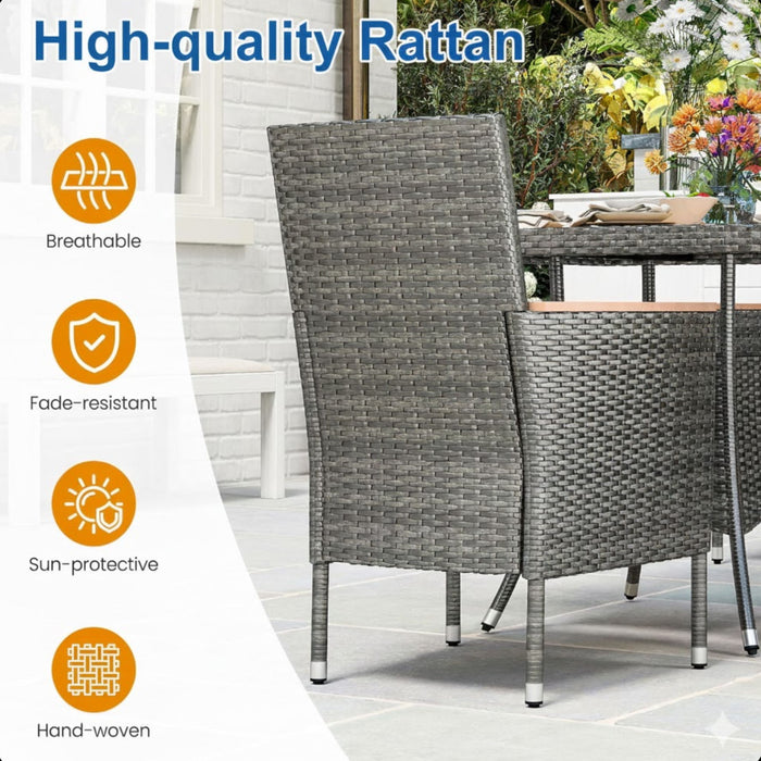 4 Piece All-Weather Patio Dining Chair Set