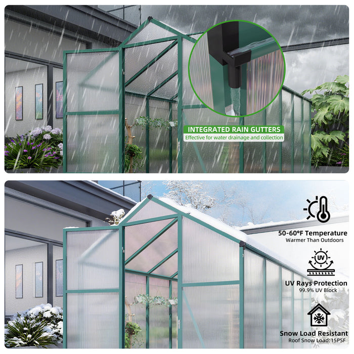 Polycarbonate Walk-In house, Raised Base For Outdoor In All Season