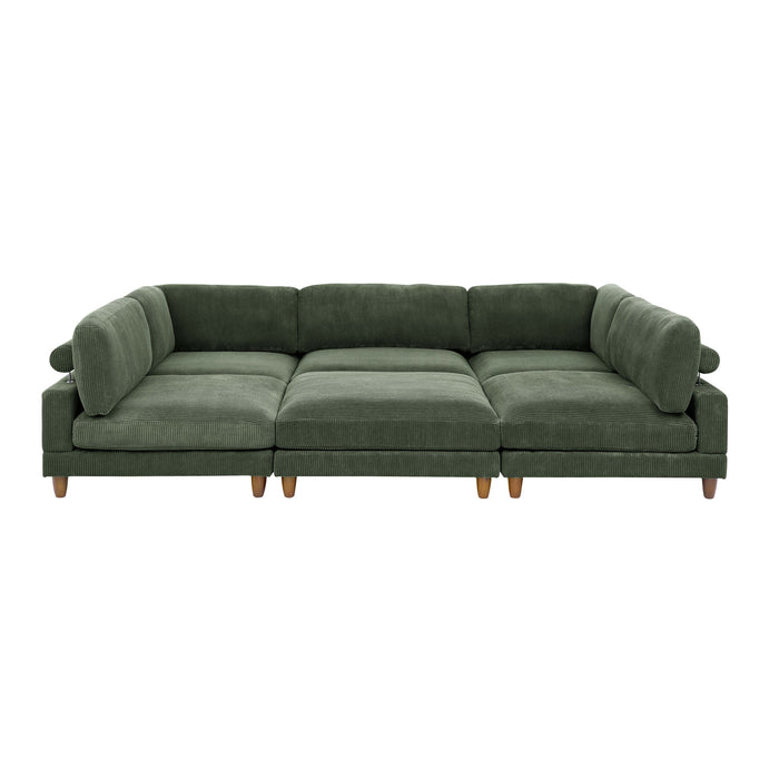 Modern Modular Sectional With Adjustable Back Support