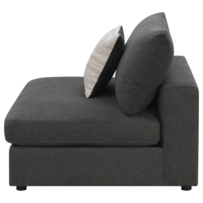 Duncan- Armless Chair With Removable Cushions