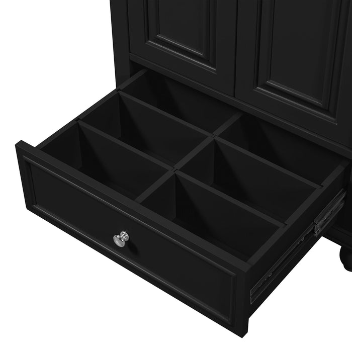 Modern Bathroom Vanity With Sink, Cabinet With Drawer And Dividers, Rectangular Storage Unit