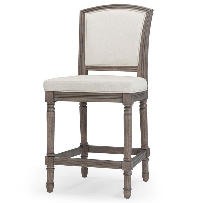 Stool With Upholstered Seat And Back