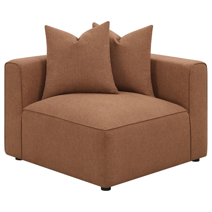 Colleen - 6 Piece Modular Sectional With Tight Seats - Terracotta