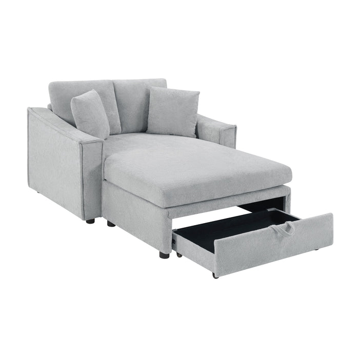 Modern Chaise Sofa With Hidden Storage For Living Room