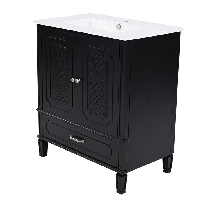 Bathroom Vanity With Sink, Soft Closing Door, Multi Functional Storage