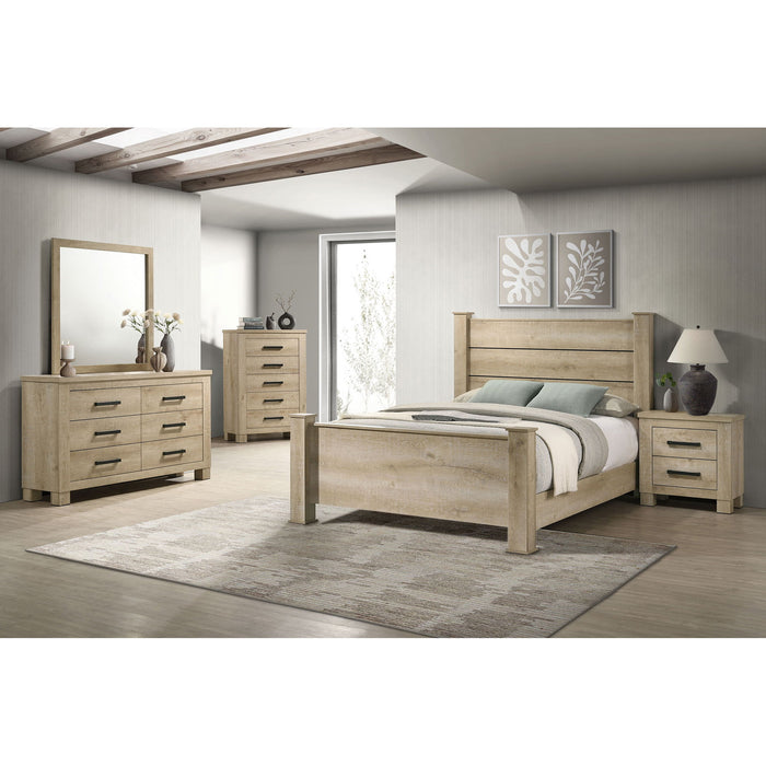 Sansome - 6 Drawer Bedroom Dresser With Pulls - Oak