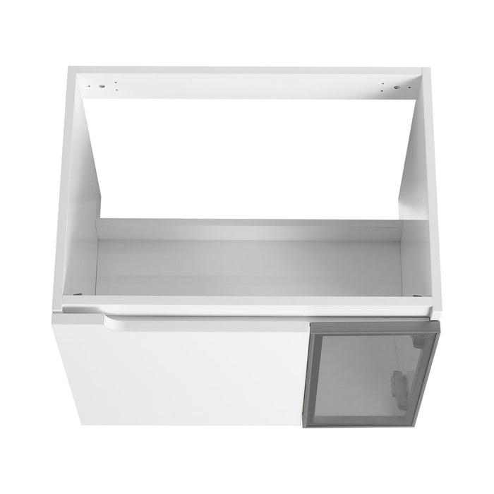 Wall Mounted Bathroom Vanity With Sink, 2 Soft Close Doors, Cabinet & Half Door