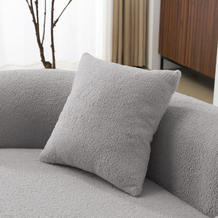 Modern Curved Loveseat