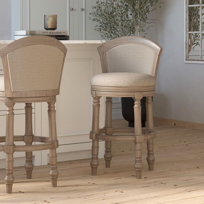 Barrel Back Stool With Swivel