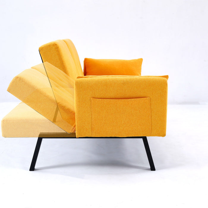 Sofa Bed With Foldable Design And Cup Holder