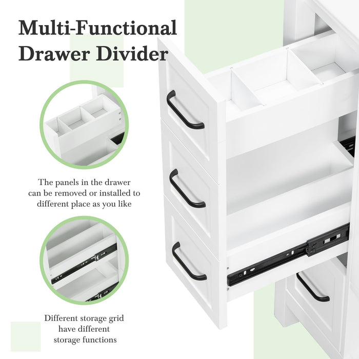 Bathroom Vanity With Sink Top, Bathroom Vanity Cabinet With 2 Doors And 2 Drawers, Open Shelf
