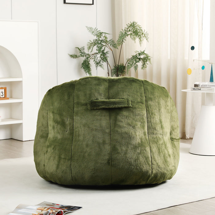 Beanbag Chair, Beanbag Sofa Chair With Armrests Stuffed High Density Foam