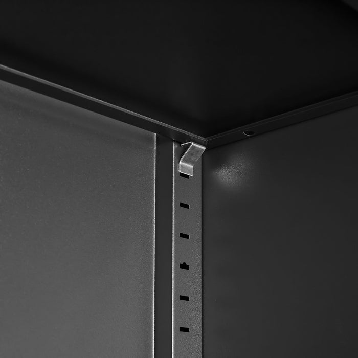 2 Door File Cabinet With Lock, 4 Adjustable Shelves, Heavy-Duty