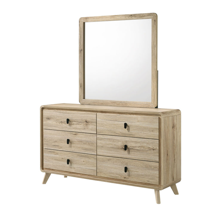 Dresser, 6 Drawers Storage - Beige