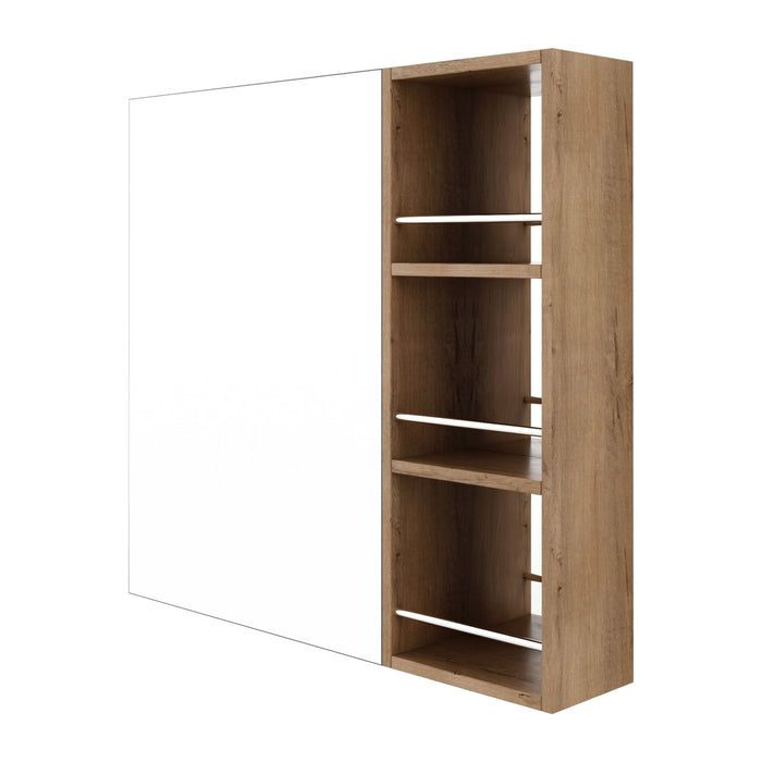 29.63" Wall Mounted Bathroom Cabinet With Adjustable Shelves - Imitative Oak