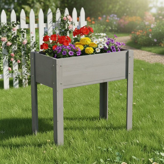 Raised Garden Bed With Legs, Elevated Planter Box For Outdoor Plants