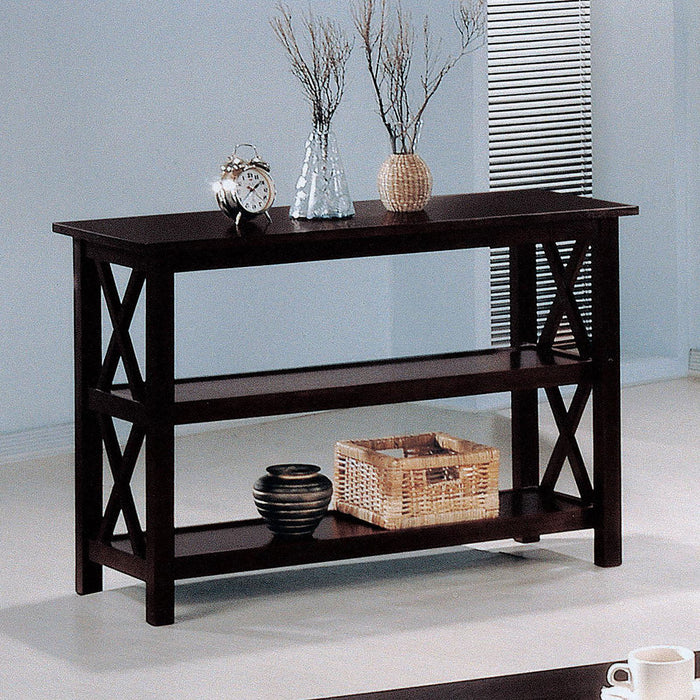 Sofa Table With Shelf - Brown