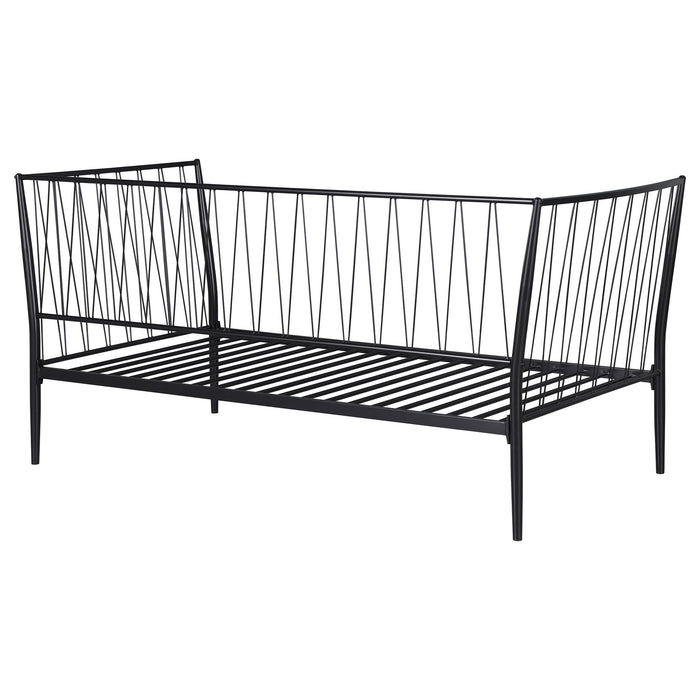 Vertigo - Twin Daybed With Slatted Support - Matte Black