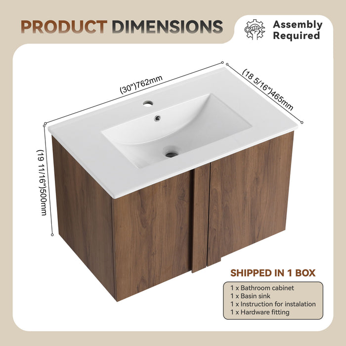 Floating Bathroom Vanity With Sink Combo