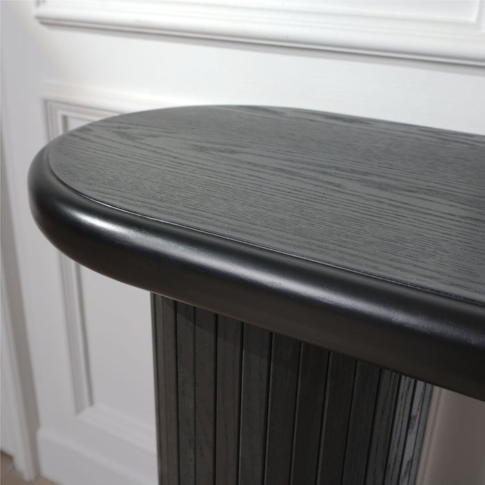 Fluted Cylinder Console Table - Black
