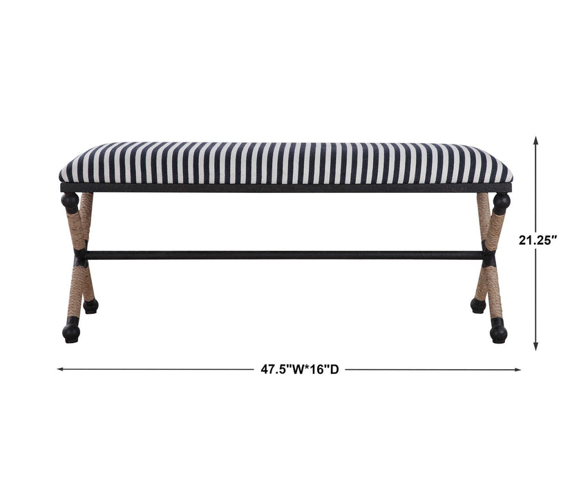 Braddock - Striped Bench - Black