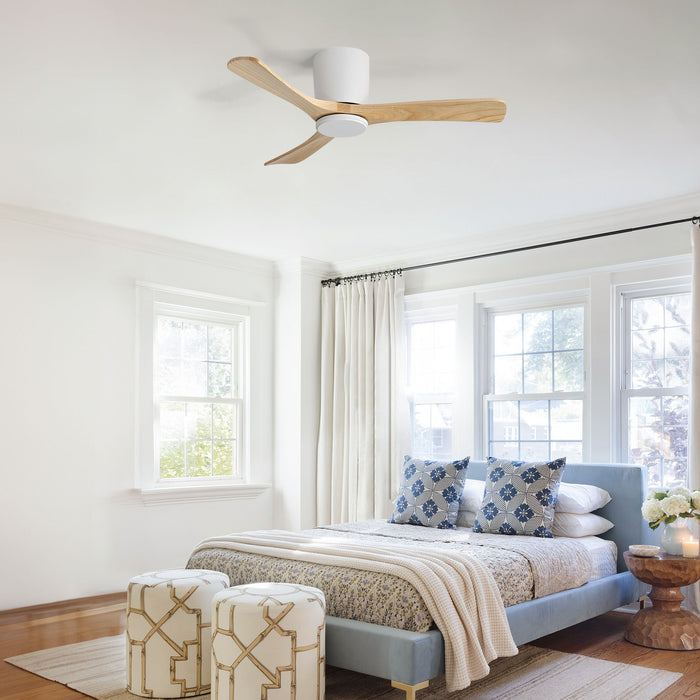 42" Flush Mount Ceiling Fan With 3 Blades, DC Reversible Motor