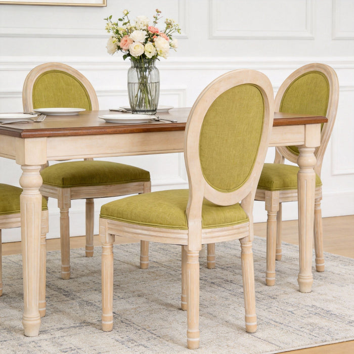 Upholstered With Round Back Dining Chairs (Set of 2)