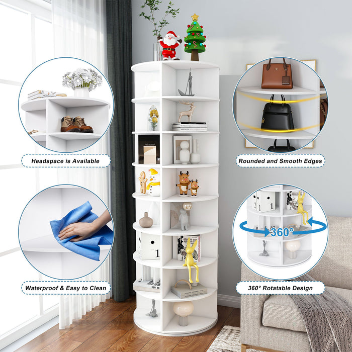Rotating Shoe Rack Tower