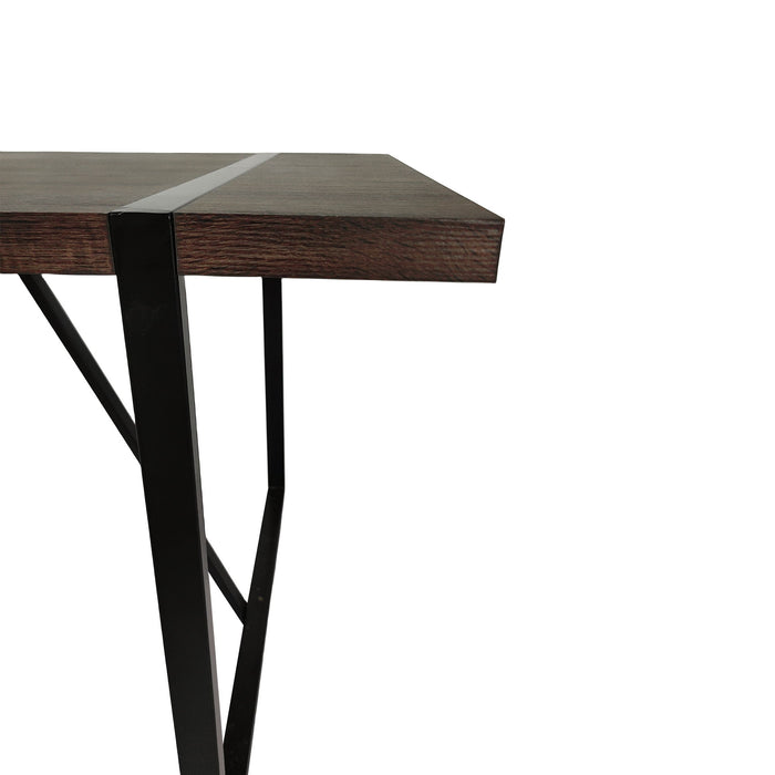 Modern Dining Table With Black Metal Legs For 4 - 6 Person