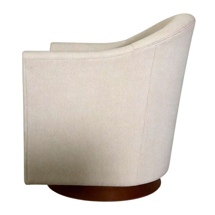 360 Degree Rotating Barrel Armchair For Living Room - Cream Beige