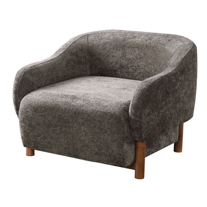 Modern Accent Chair With Recessed Arms And Tight Back