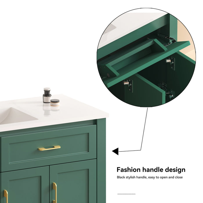 Bathroom Vanity With Sink Combo, 4 Soft Close Doors And 4 Drawers