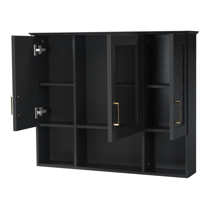 Modern Wall Mounted Medicine Cabinet With Adjustable Shelves, Soft Close Doors, High Define Mirror