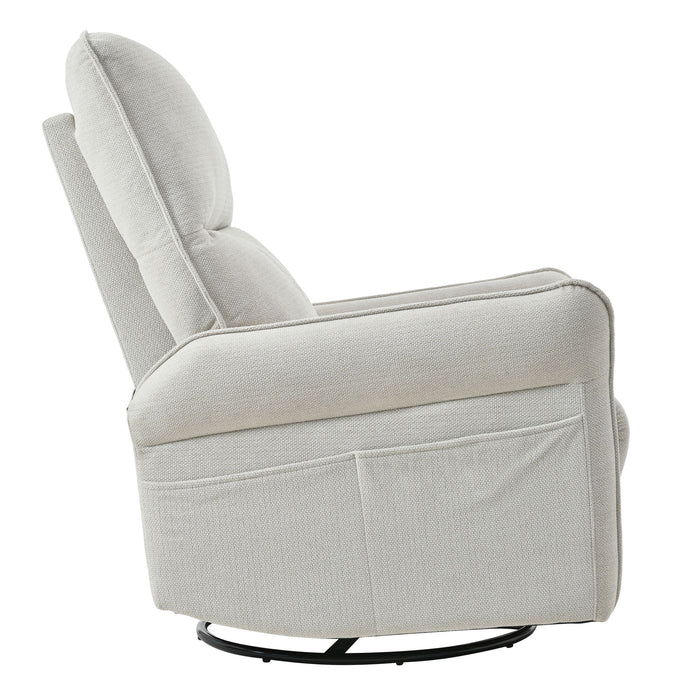270° Power Swivel Rocker Glider Recliner Chair With USB Ports