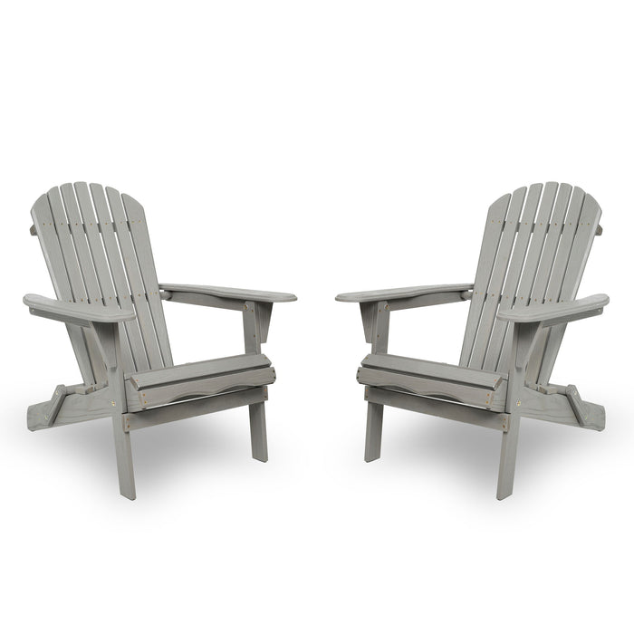 Lounge Patio Chair For Garden Outdoor Wooden Folding Adirondack Chair (Set of 2) Solid Cedar Wood Lounge Patio Chair For Garden